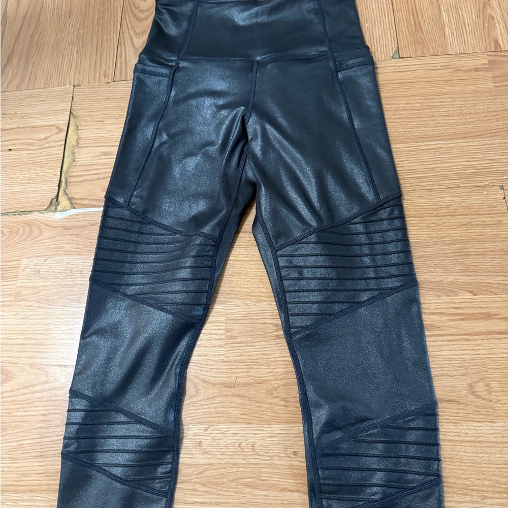 Athleta Shiny Black Leggings